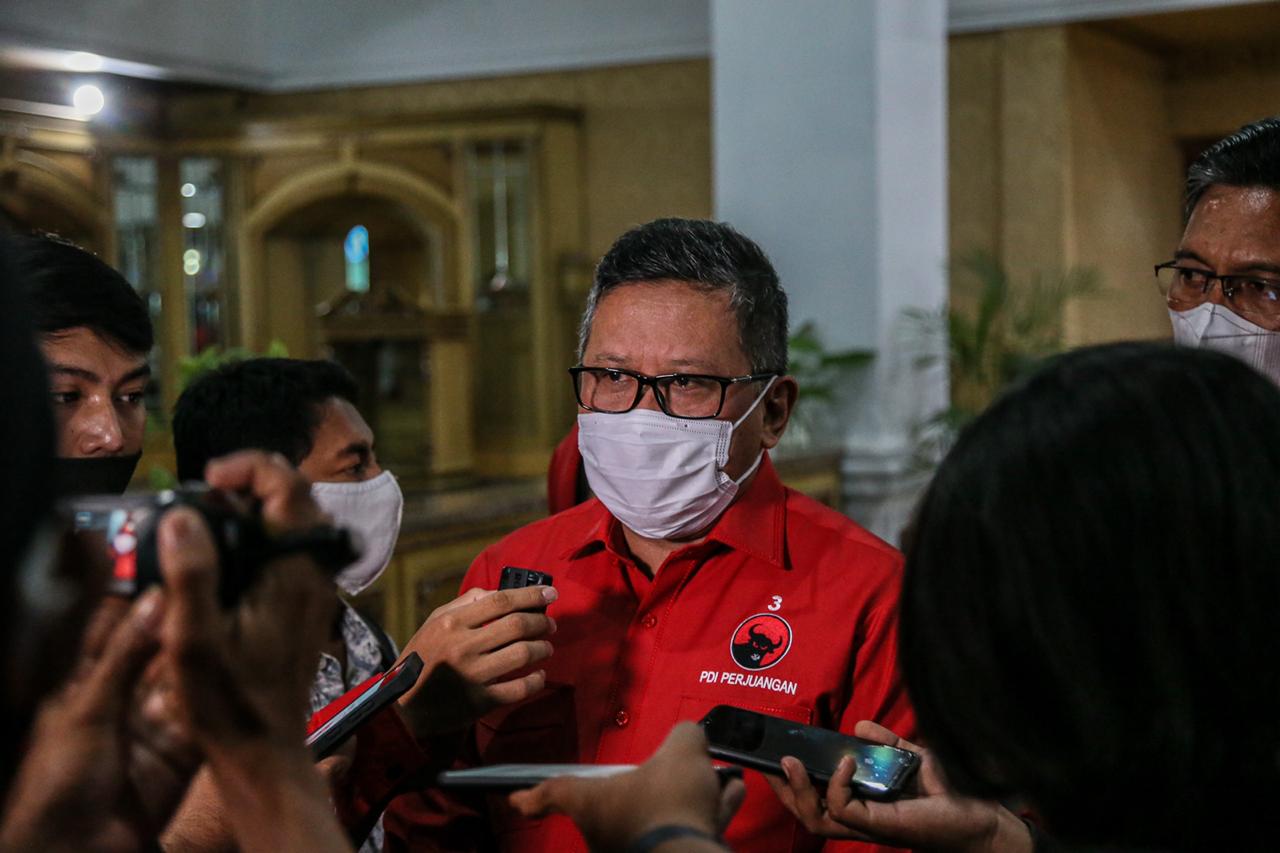 Hasto Kristiyanto ketika rakorda di Hotel Utami Surabaya. (Foto: PDI Perjuangan)