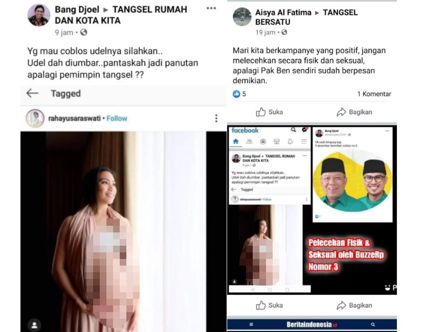 Calon Wakil Walikota Tangerang Selatan (Tangsel), Rahayu Saraswati Djojohadikusumo atau akrab disapa Saras kembali dilecehkan masalah udel atau pusar. (Foto: Twitter)