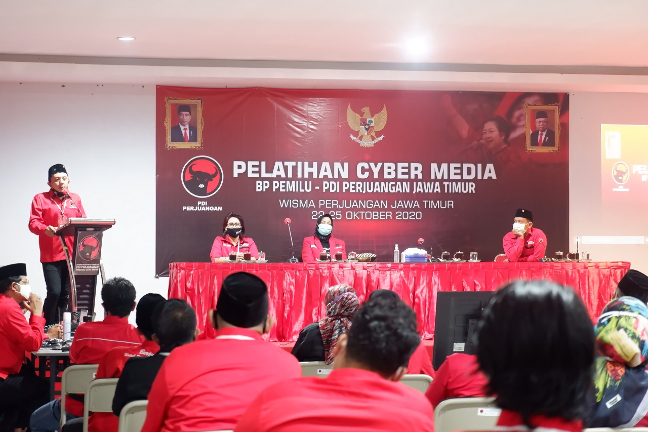 Pelatihan tim siber PDI Perjuangan Jawa Timur. (Foto: PDI Perjuangan)