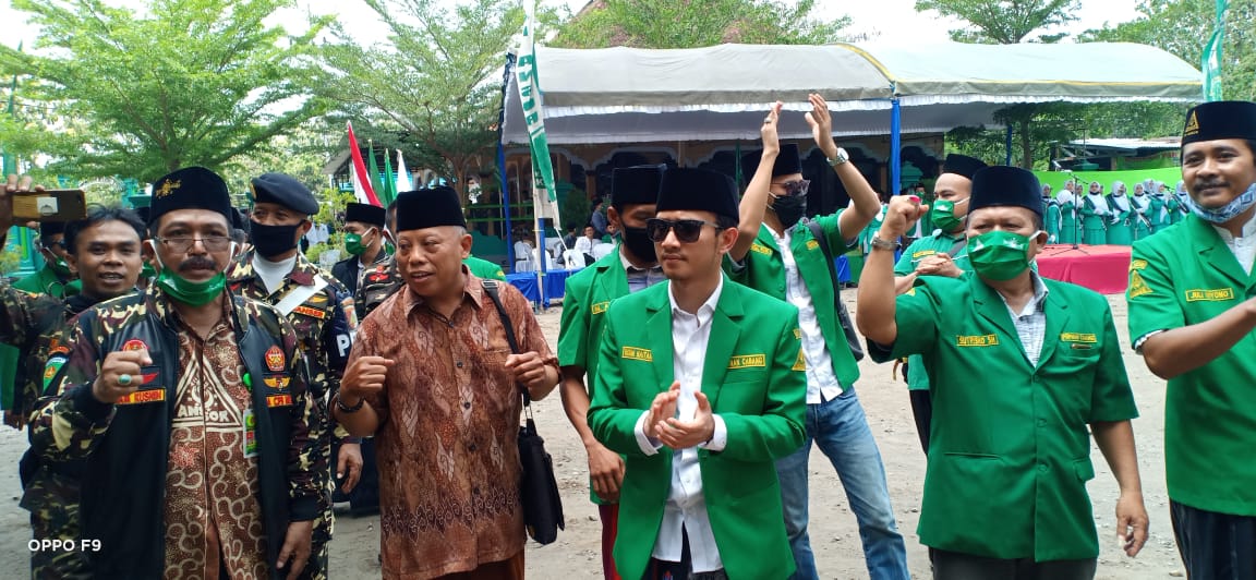 Sejumlah kader GP Ansor dan Banser di Kabupaten Kediri. (Foto: kusnin ahmad)