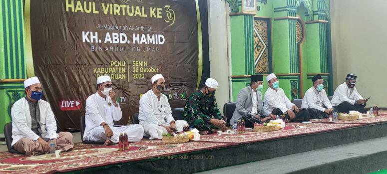 Pelaksanaan Haul ke-39 KH Abdul Hamid digelar secara virtual. (Foto: Dok Pasuruan)