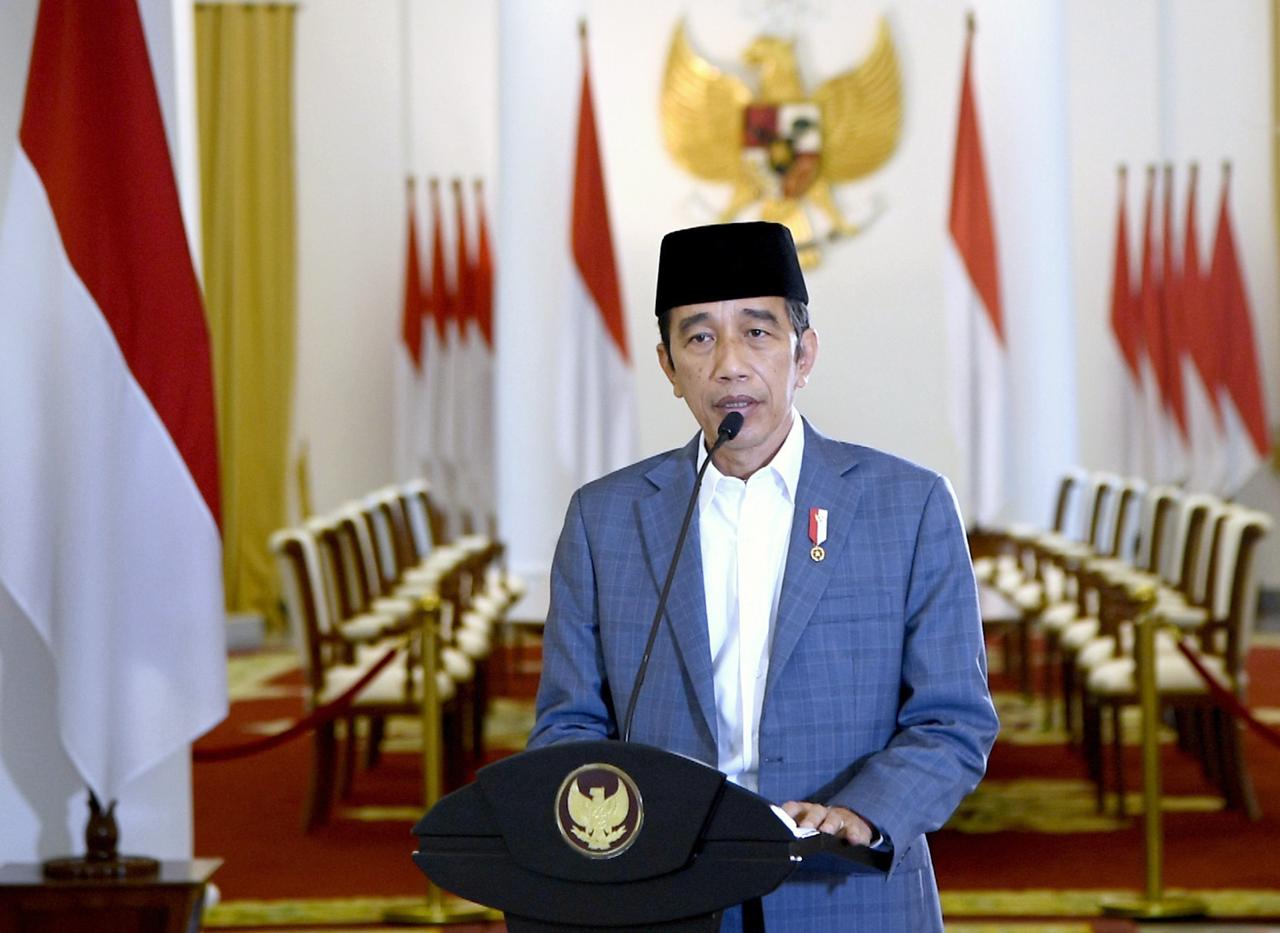 Presiden Jokowi membuka Pekan Kebudayaan Nasional secara virtual. (Foto: Setpres)