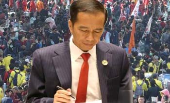 Ilustrasi UU Omnibus Law Ciptaker Disahkan oleh Presiden Jokowi. Lalu?. (Ngopibareng)