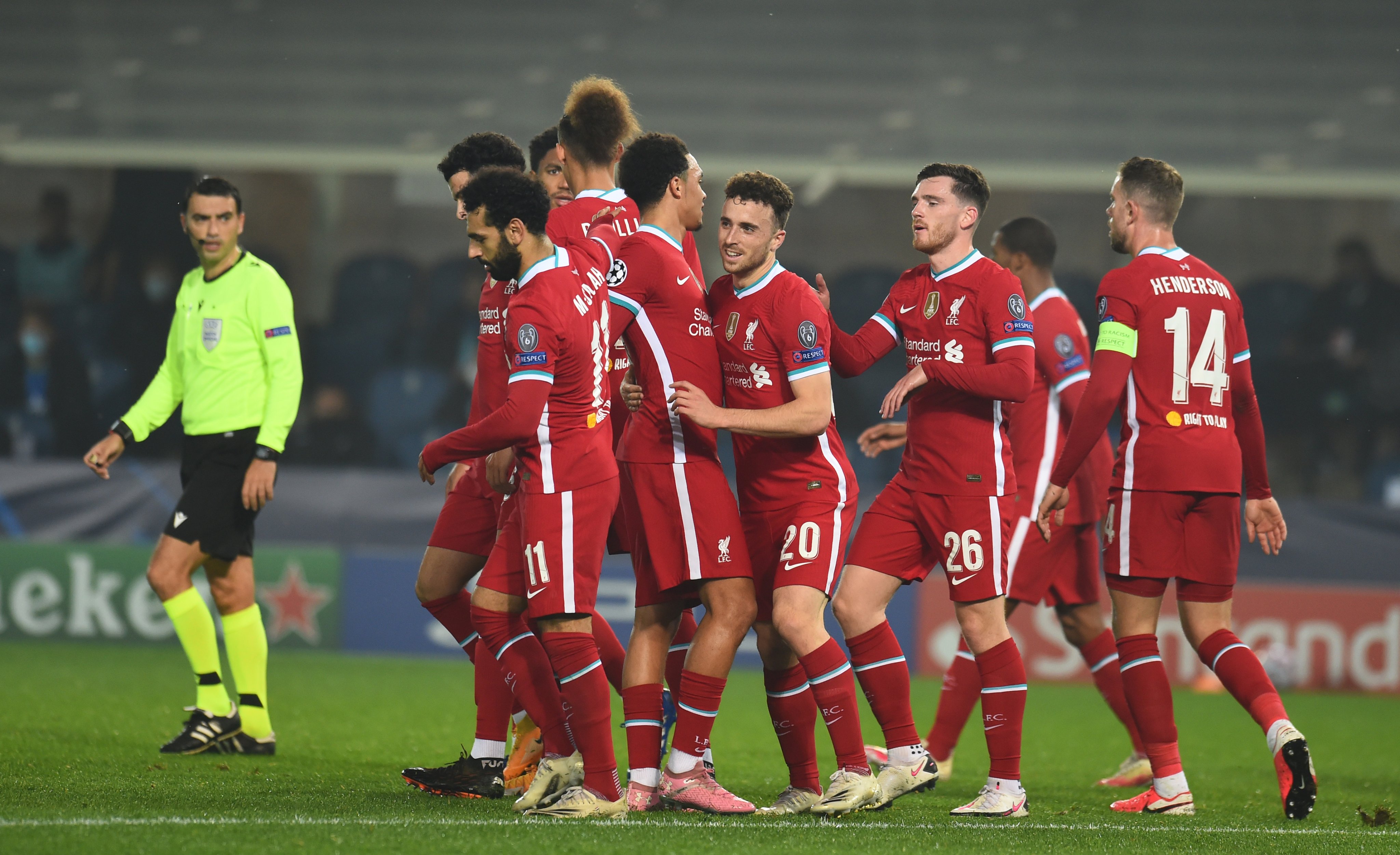 Liverpool menghancurkan Atalanta 5-0 dalam laga ketiga Grup D Liga Champions. (Foto: Twitter/LFC)