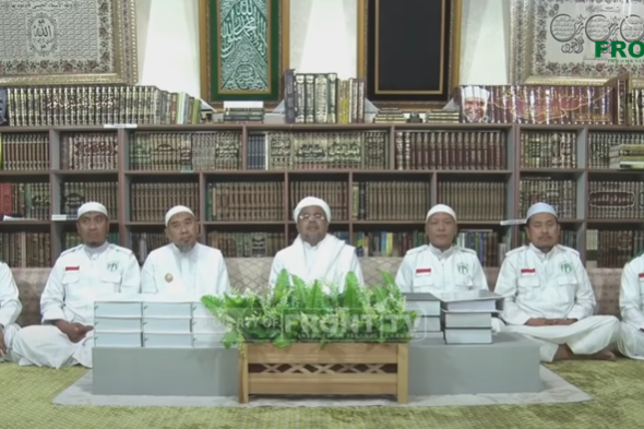 Imam Besar FPI, Habib Rizieq Shihab mengumumkan rencana kepulangan ke Indonesia. (Foto: tangkapan Layar Front TV)