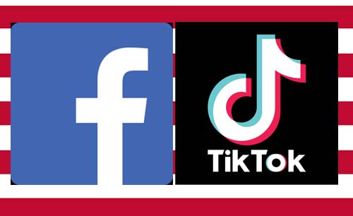 Facebook dan TikTok blokir tagar pemberi informasi palsu pada pilpres AS.
