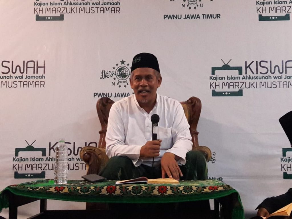 Ketua Pengurus Wilayah Nahdlatul Ulama (PWNU) Jawa Timur KH Marzuki Mustamar. (Foto: riadi/Ngopibareng.id) 
