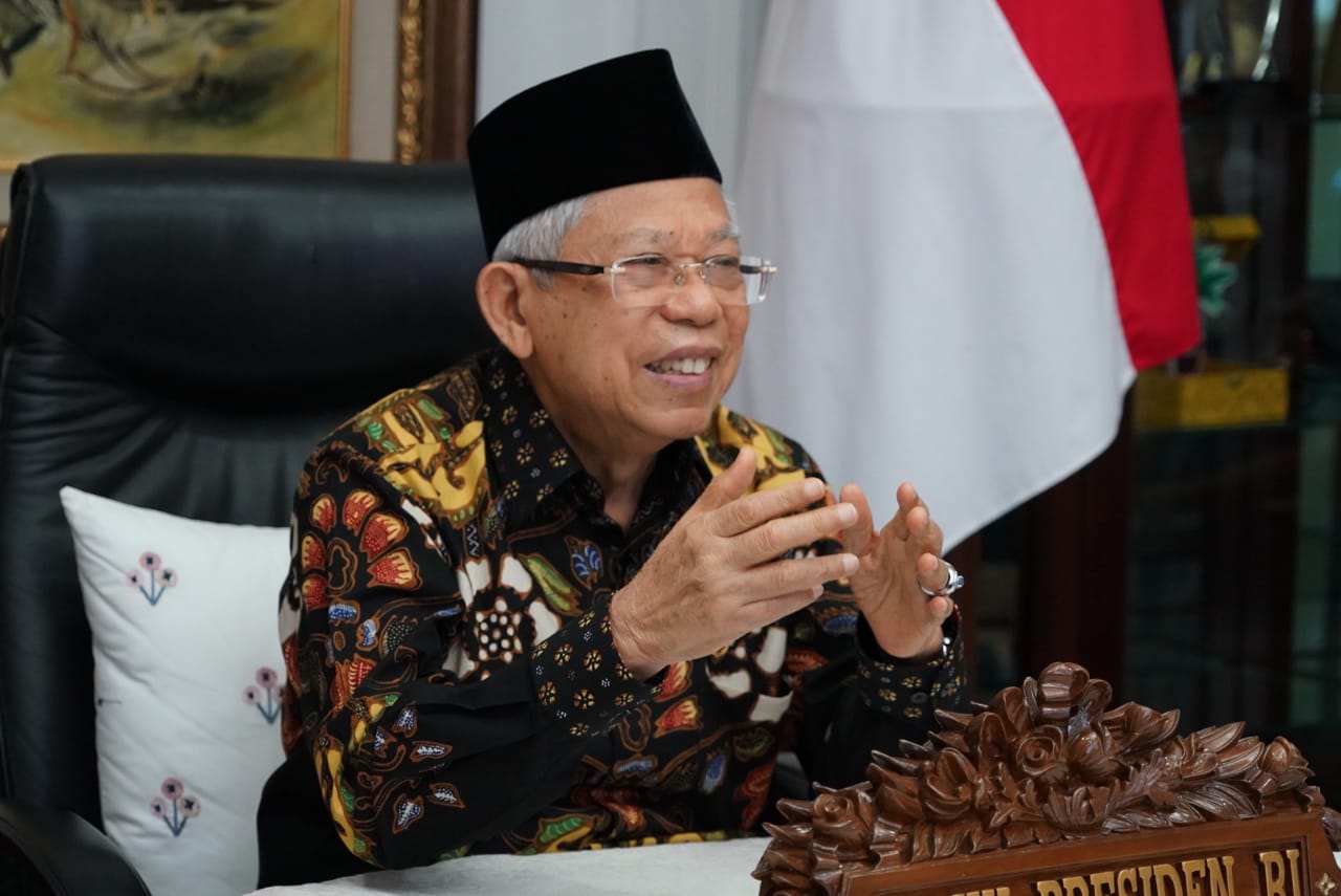Wapres Ma'ruf Amin menolak anggapan Indonesia bukan negara Islami. (Foto: Setwapres)
