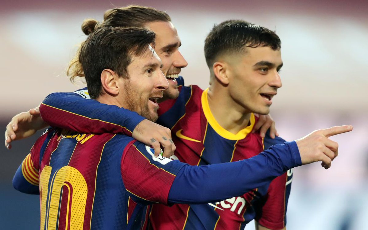 Hubungan Lionel Messi dan Antoine Griezmann baik-baik saja. (Foto: Twitter/@FCBarcelona)