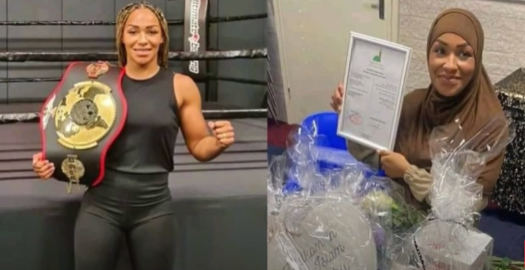 Bintang tinju dan kick-boxer Belanda wanita, Ruby Jesiah Mesu alias The Lady Tyson memeluk agama Islam. (Foto: Instagram/YouTube)