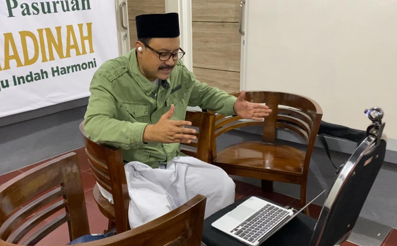 Calon walikota Pasuruan Saifullah Yusuf menggelar kampanye virtual. (Foto: Ngopibareng.id)