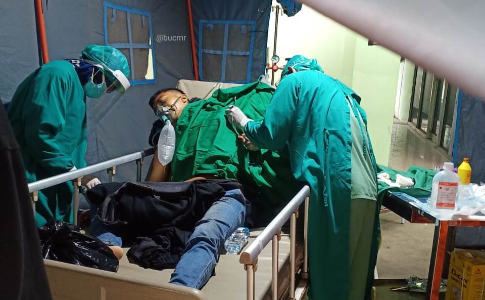 Dwi SW, korban begal sedang dirawat di RSUD dr Mohamad Saleh, Kota Probolinggo, Jawa Timur. (Foto: Istimewa)