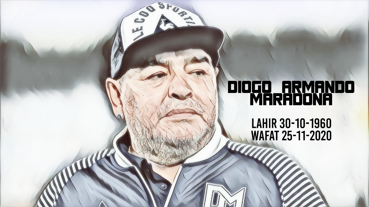 Ilustrasi pemain sepakbola legendaris Argentina, Diego Armando Maradona. (Grafis: Fa Vidhi/Ngopibareng.id)