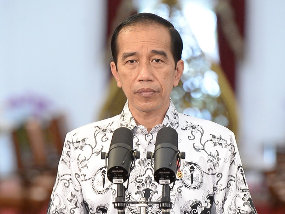 Presiden Jokowi menyampaikan apresiasi dedikasi para guru di tengah pandemi-19. (Foto: Setpres)