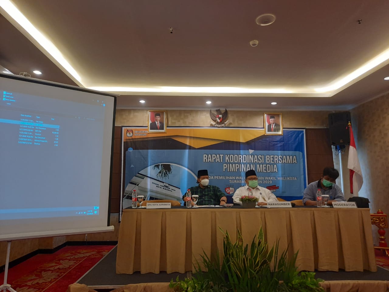 Acara Rapat Koordinasi Bersama Pimpinan Media KPU Kota Surabaya. (Foto: Redaksi Ngopibareng.id)