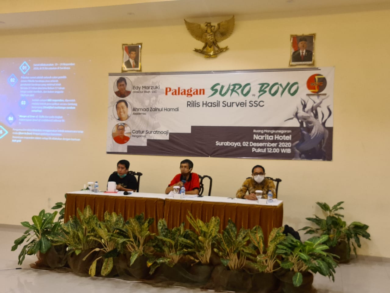 Acara rilis survei SSC, Rabu 2 Desember 2020 di Hotel Narita Surabaya. (Foto: Istimewa)