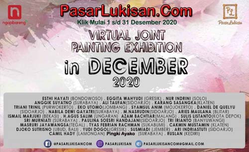 Pameran bertajuk 'Virtual Joint Painting Exhibition in December' ini diselenggarakan PasarLukisan.Com. (Foto: PasarLukisan.Com)