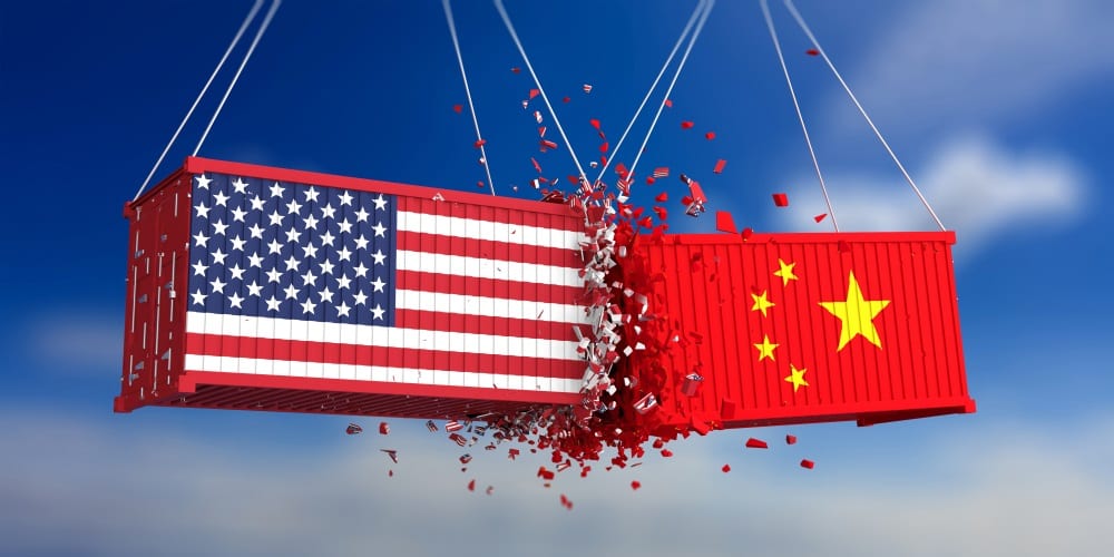 Hubungan AS dan China dalam perang dagang timbulkan ketegangan. (Foto: pymnst.com)