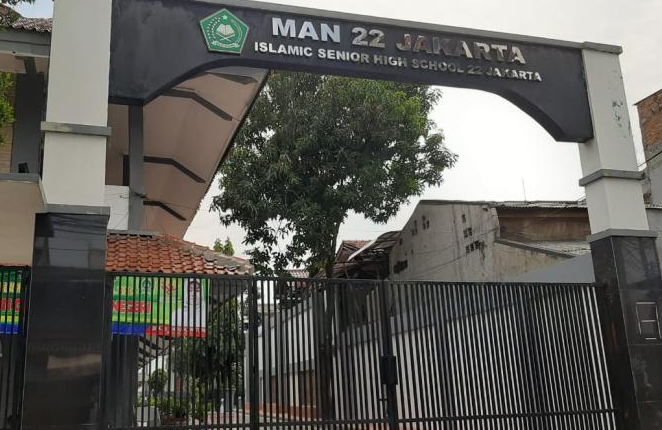 Pintu gerbang Islamic Senior High School Jakarta. (Foto: Istimewa)