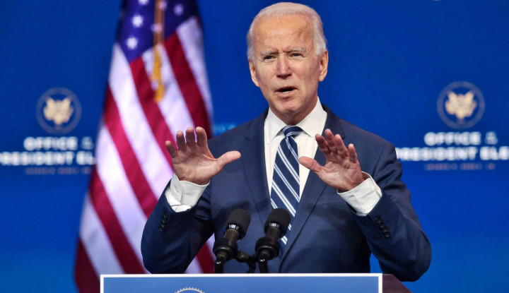 Presiden AS terpilih Joe Biden di Gedung Putih, Washington DC. (Foto: bbc)