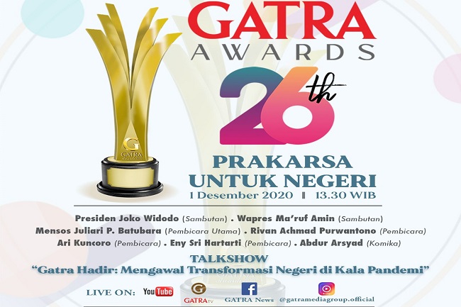 GATRA Awards 26 Tahun Prakarsa untuk Negeri, pada 1 Desember 2020. (Foto: Dok. GATRA)