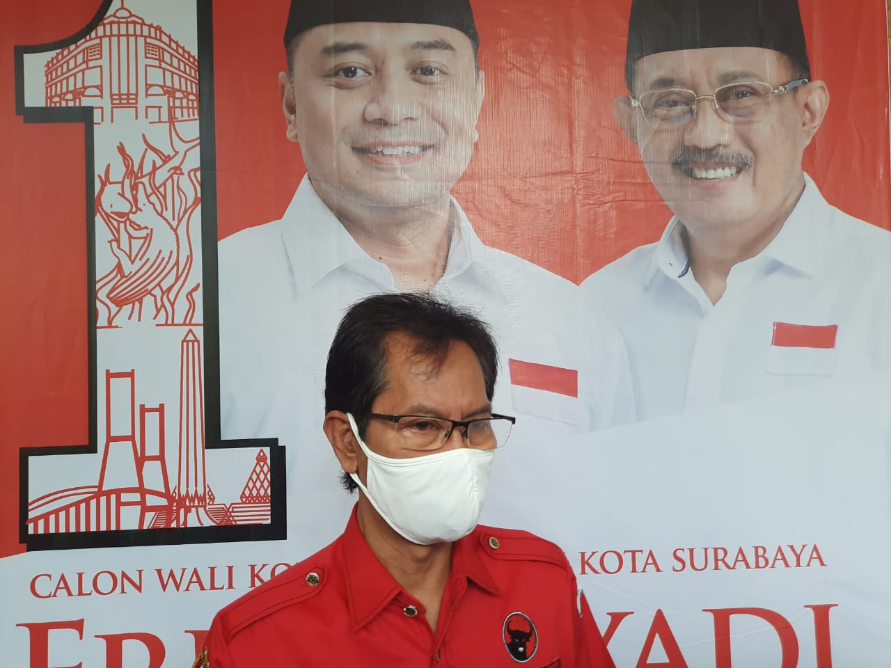 Ketua DPC PDI Perjuangan Kota Surabaya Adi Sutarwijono. (Foto: Alief sambogo/ngopibareng.id)