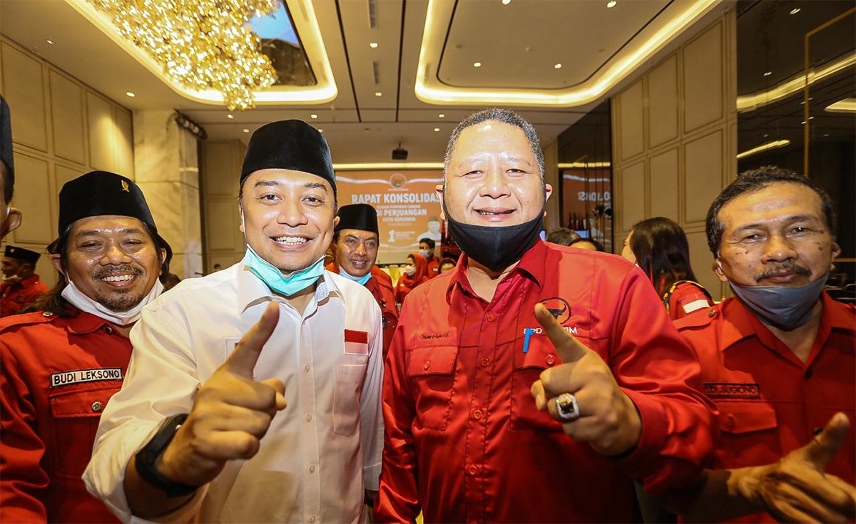 Calon Walikota Surabaya pemenang Quick Count, Eri Cahyadi. (Foto: Alief Sambogo/Ngopibareng.id)