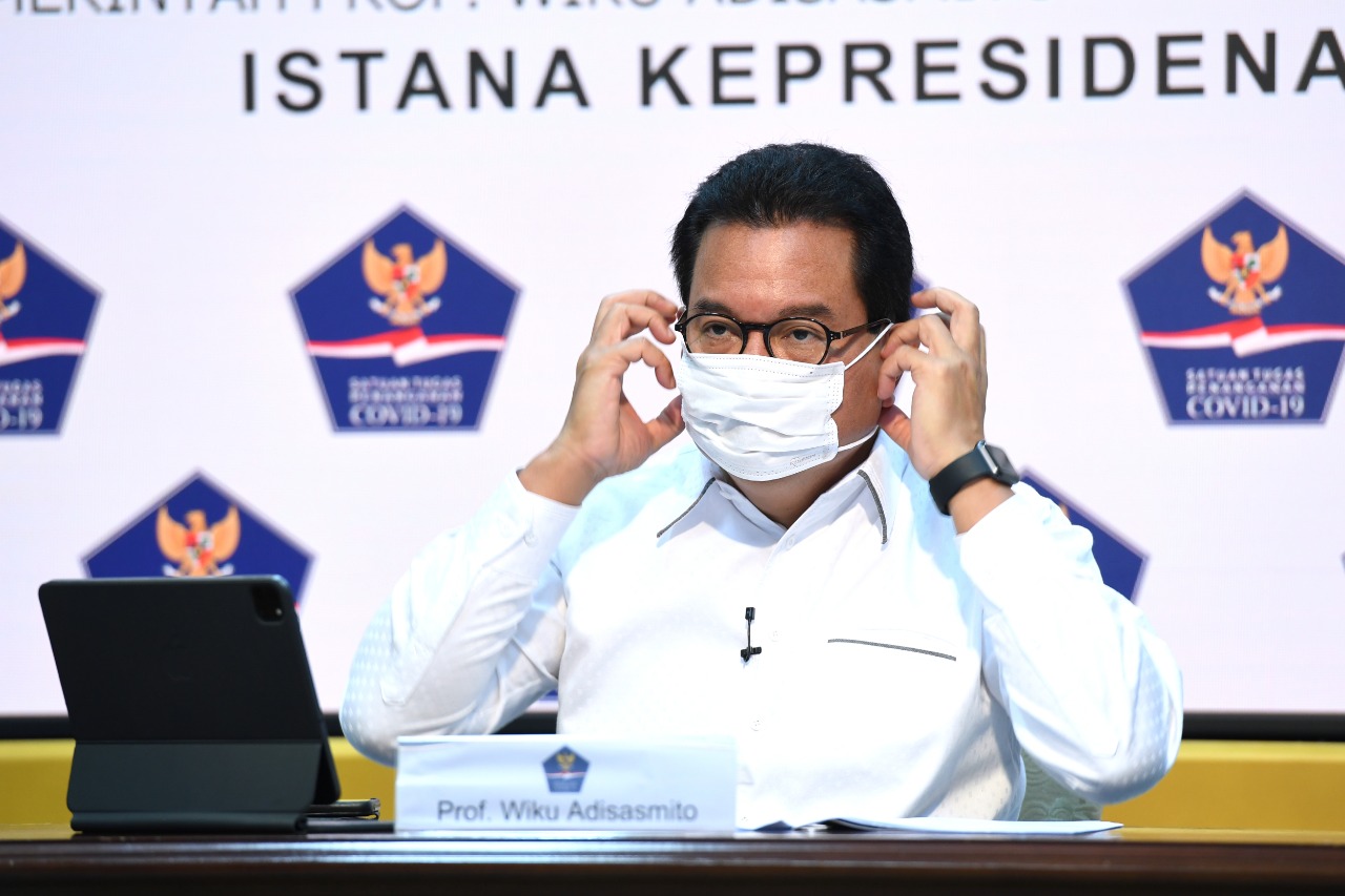Juru Bicara Satgas Penanganan Covid-19 Prof Wiku Adisasmito, pengerahan massa terkait hasil Pilkada dilarang. (Foto: Setpres).