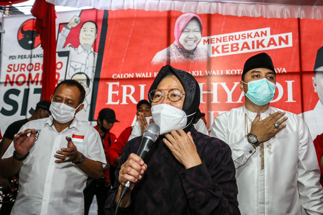 Pemenang Walikota dan Wakil Walikota Surabaya quick count, Eri Cahyadi-Armuji. (Foto: Alief Sambogo/Ngopibareng.id)