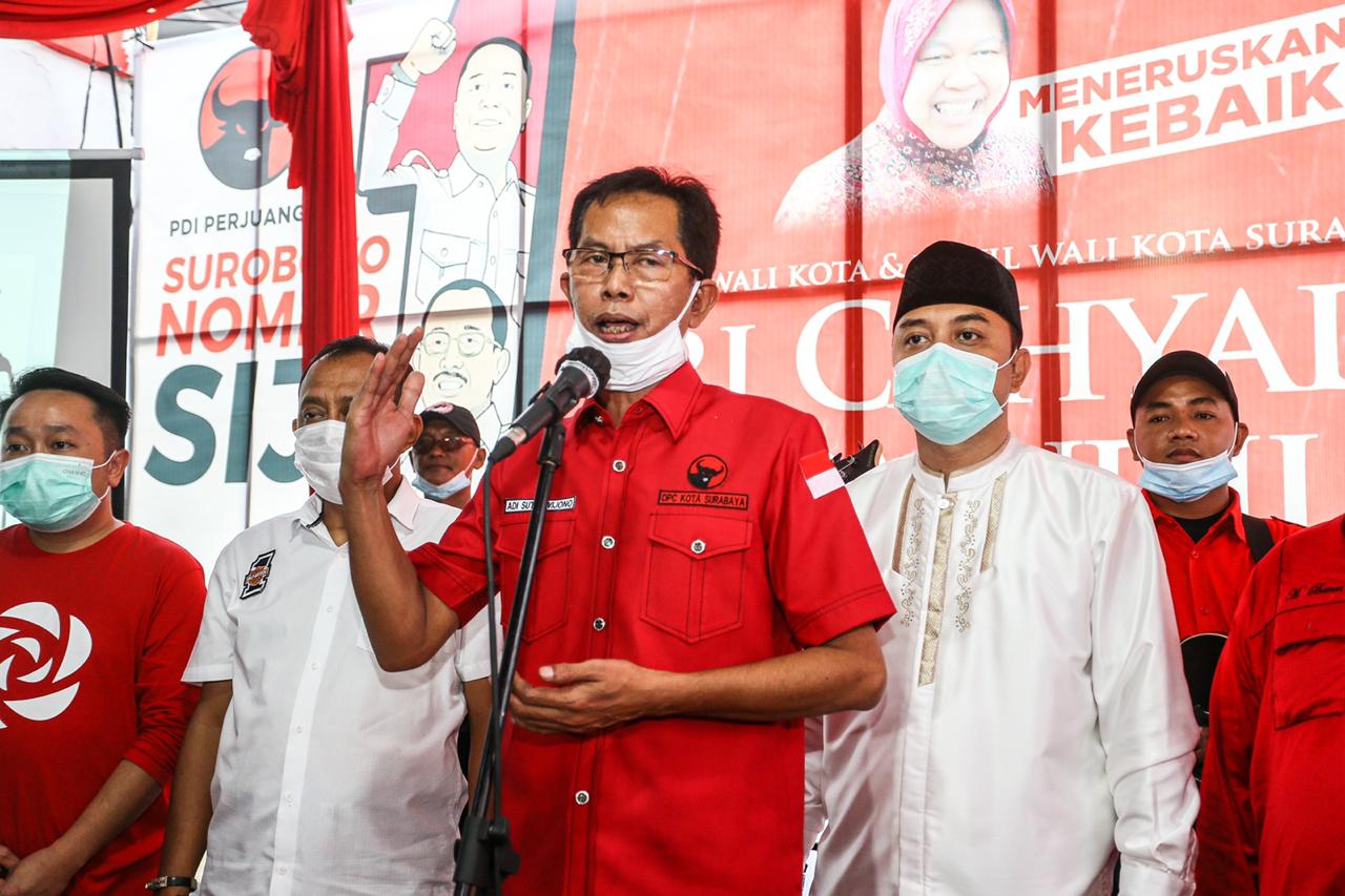 Ketua DPC PDI Perjuangan Kota Surabaya, Adi Sutarwijono. (Foto: Alief Sambogo/Ngopibareng.id)