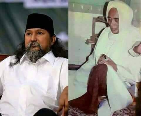 Habib Ja'far Al-Kaff dan Kiai Hamid Pasuruan. (Ilustrasi: Fa Vidi/Ngopibareng))