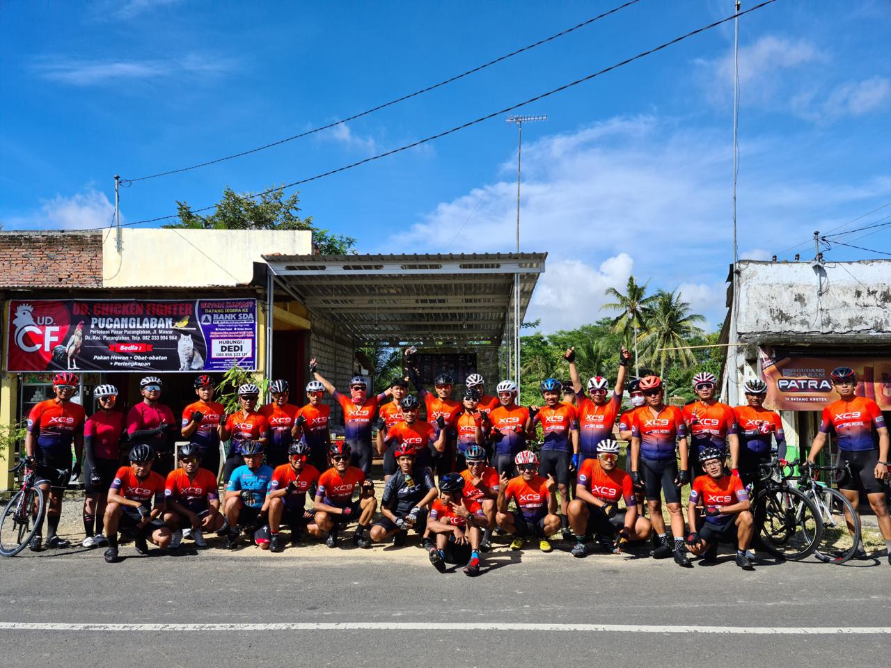XC9 Tulungagung, Jawa Timur, mengadakan gowes bareng pertama pada 1 Januari 2021, dengan tema Gowes Bareng Kejutan. (Foto: Dok. Komunitas XC9 Tulungagung)