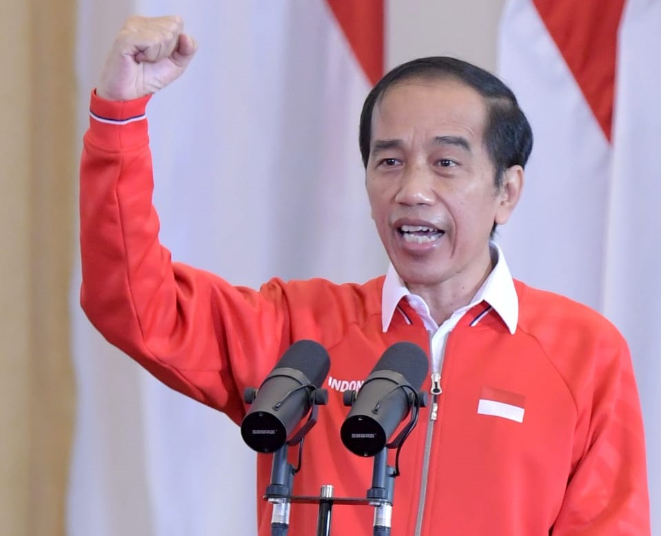 Presiden Jokowi saat menghadiri HUT ke-48 PDIP secara virtual. (Foto: Setpres)