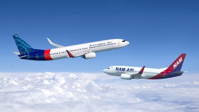 Ilustrasi pesawat Sriwijaya Air dan NAM Air. (Foto: Dok. Sriwijaya Air Group)