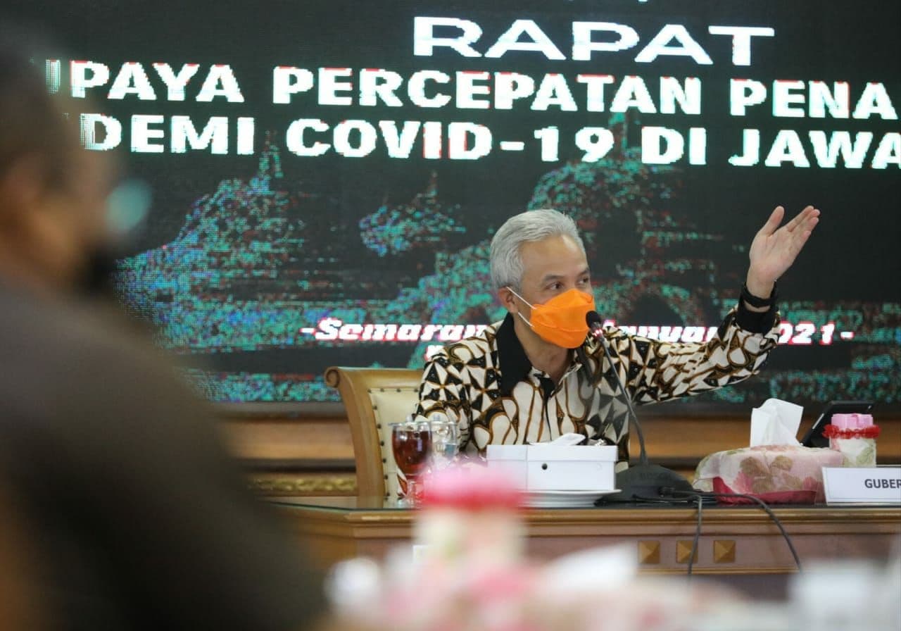 Gubernur Jawa Tengah Ganjar Pranowo minta seluruh kota dan kabupaten di Jawa Tengah asumsikan sama-sama menerpakan PPKM. (istimewa)