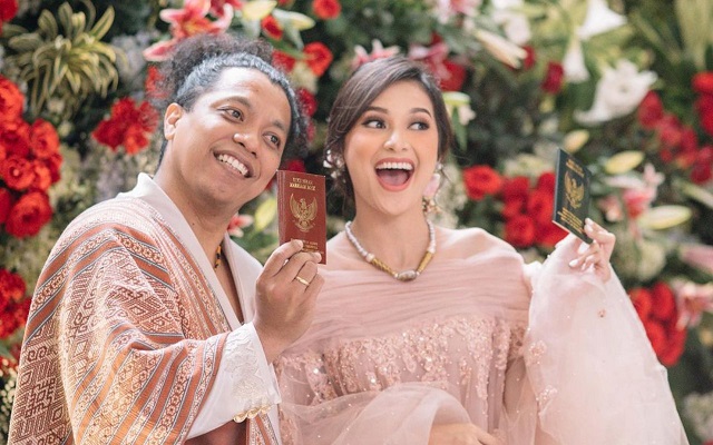 Pernikahan Arie Kriting dan Indah Permatasari pada 12 Januari 2021. (Foto: Instagram @imagenic)