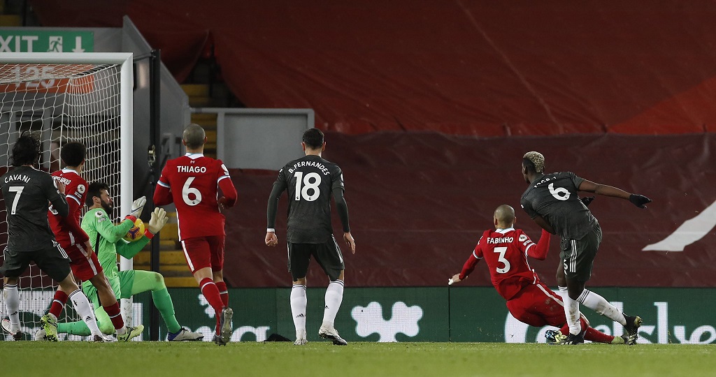 Duel Liverpool vs Manchester United, pertandingan bertajuk North West Derby itu berakhir imbang 0-0. (Foto: Twitter)