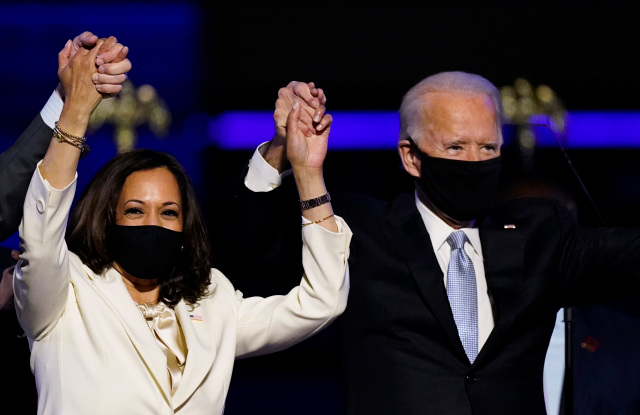 Pasangan Presiden dan Wakil Presiden terpilih AS, Joe Biden dan Kamala Harris. (Foto: wwb)