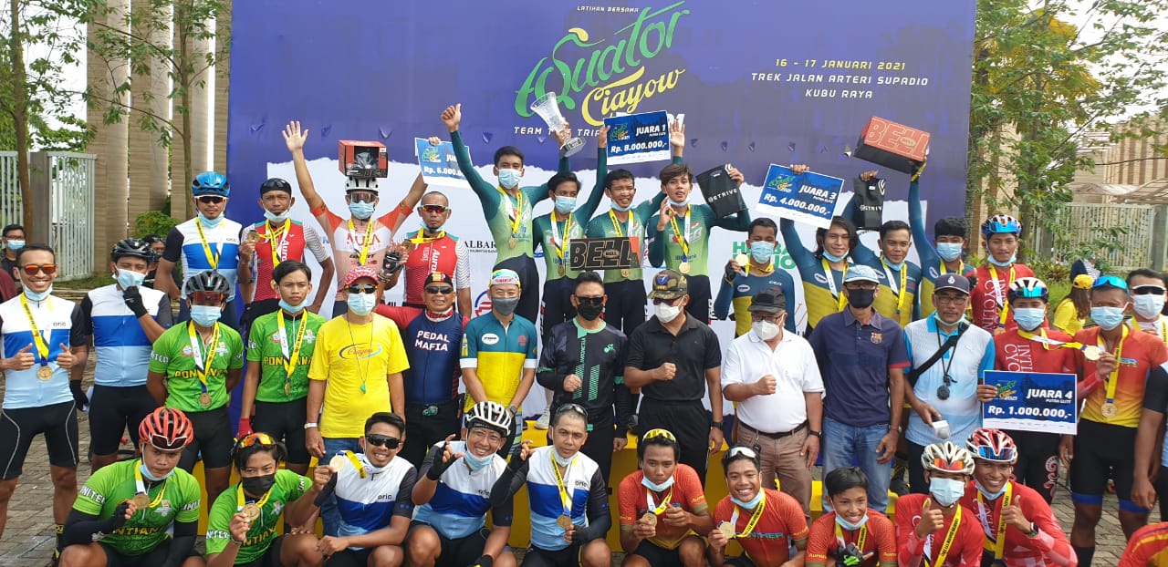 Equator Ciayow TTT 2021 merupakan ajang latihan bersama cyclist Jakarta dan Kalbar. (Foto: istimewa)