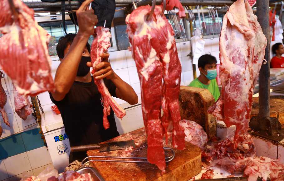 Ilustrasi pedagang daging. (Foto: Ant)