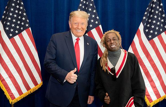 Donald Trump memberikan pengampunan penuh bagi rapper Dwayne Michael Carter Jr. yang juga dikenal sebagai Lil Wayne. (Foto: Twitter)