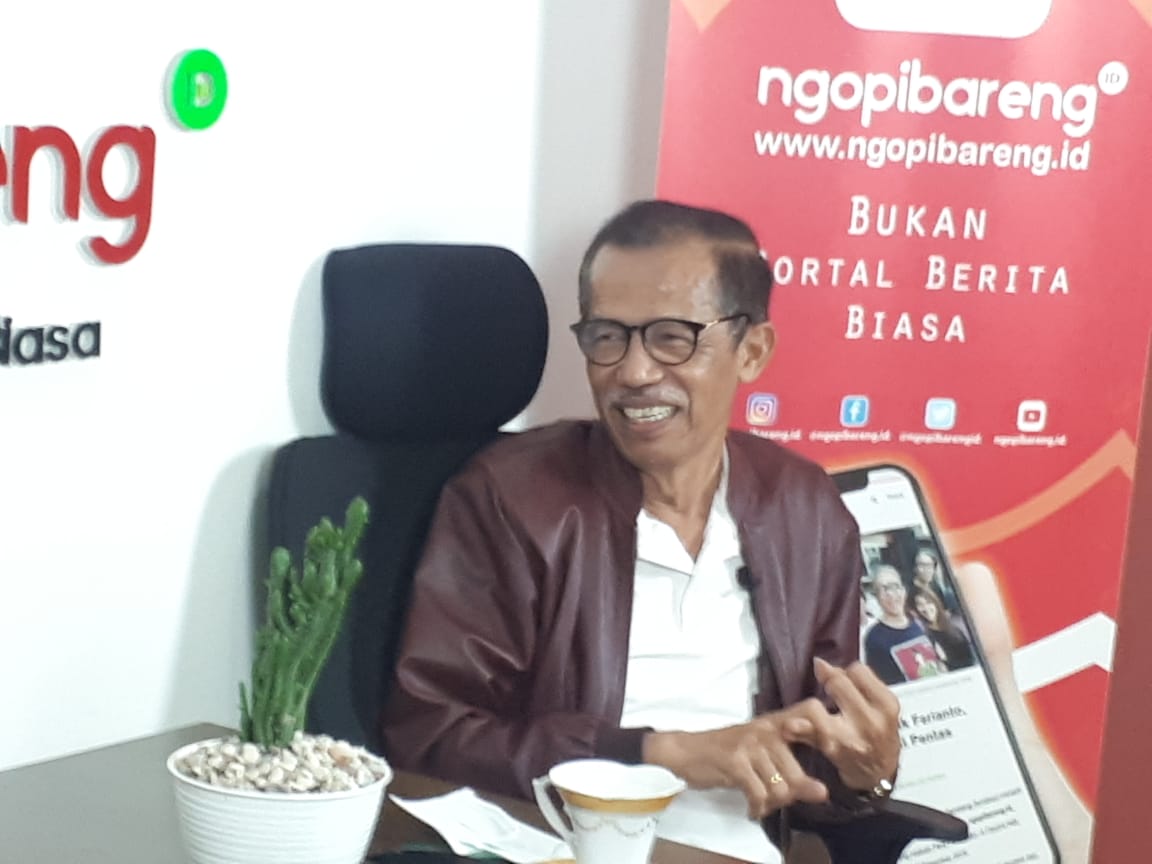 Bupati Magetan Suprawoto saat Podcast Black Kopi di Kantor Ngopibareng.id. (Foto: Ngopibareng.id)