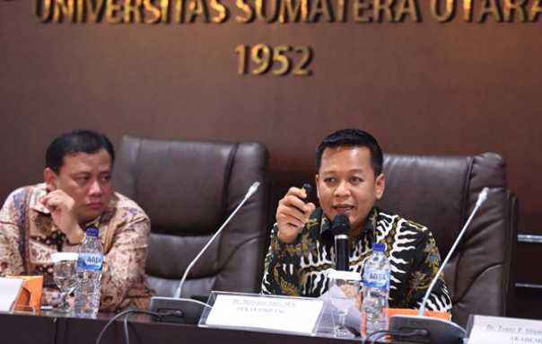 Rektor USU terpilih Muryanto Amin akan dilantik Kemendikbud di Jakarta. (Foto:USU)