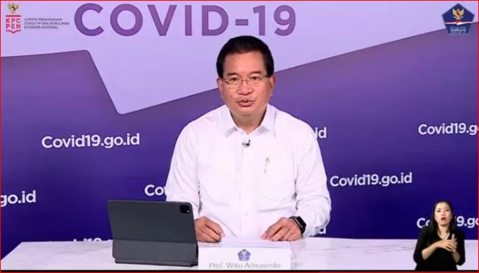Juru Bicara Satgas Penanganan COVID-19 Wiku Adisasmito dalam konferensi pers virtual di Graha BNPB Jakarta, Selasa 19 Januari 2021. (Foto: Tangkapan layar Youtube BNPB)