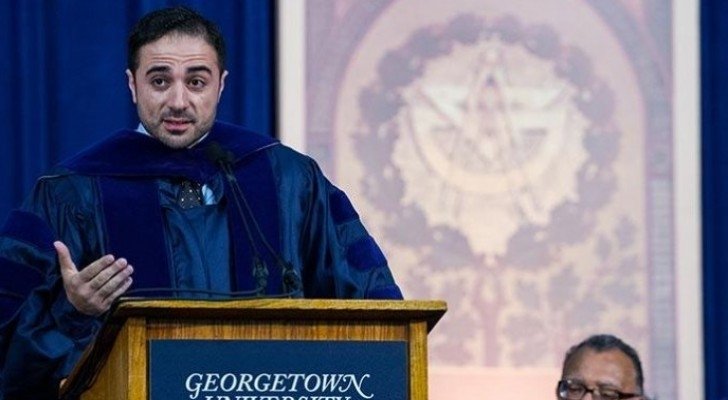 Maher Bitar saat menjadi pembicara di Georgetown SFS, WashingtongDC, AS. (Foto: roya-news))