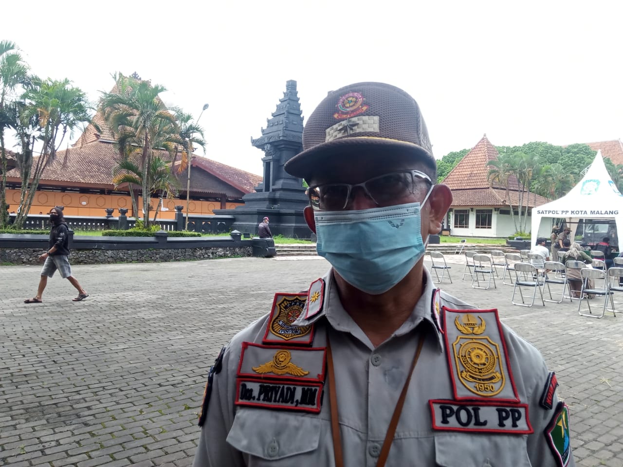 Kepala Satpol PP Kota Malang, Priyadi, saat ditemui di Taman Krida Budaya, Kota Malang (Foto: Lalu Theo/Ngopibareng.id)