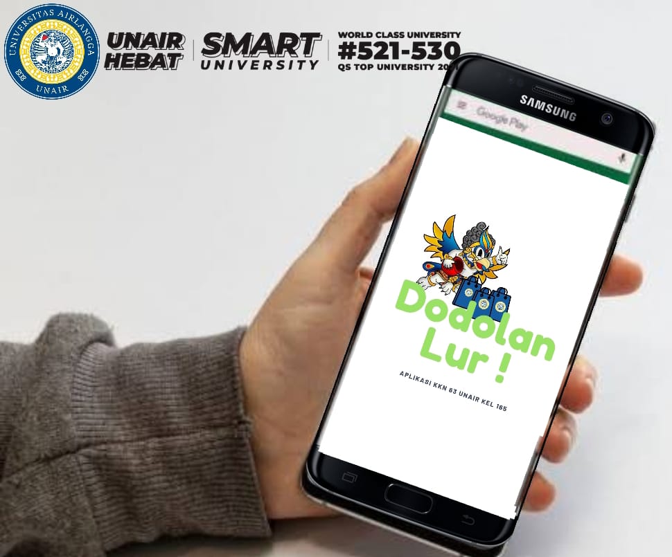 Aplikasi 'Dodolan Lur' buatan mahasiswa Unair untuk bantu ekonomi warga Wonorejo Surabaya. (Foto: istimewa)