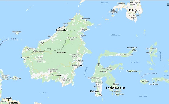Ilustrasi peta Kalimantan Timur. (Foto: Istimewa)