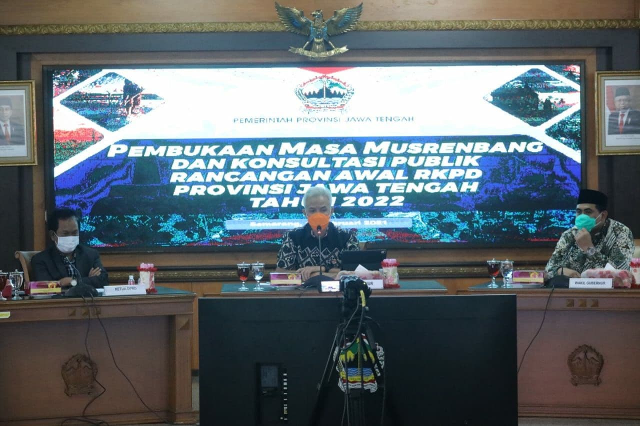 Gubernur Jawa Tengah Ganjar Pranowo membuka masa Musyawarah Perencanaan Pembangunan (Musrenbang). (Foto:Istimewa)
