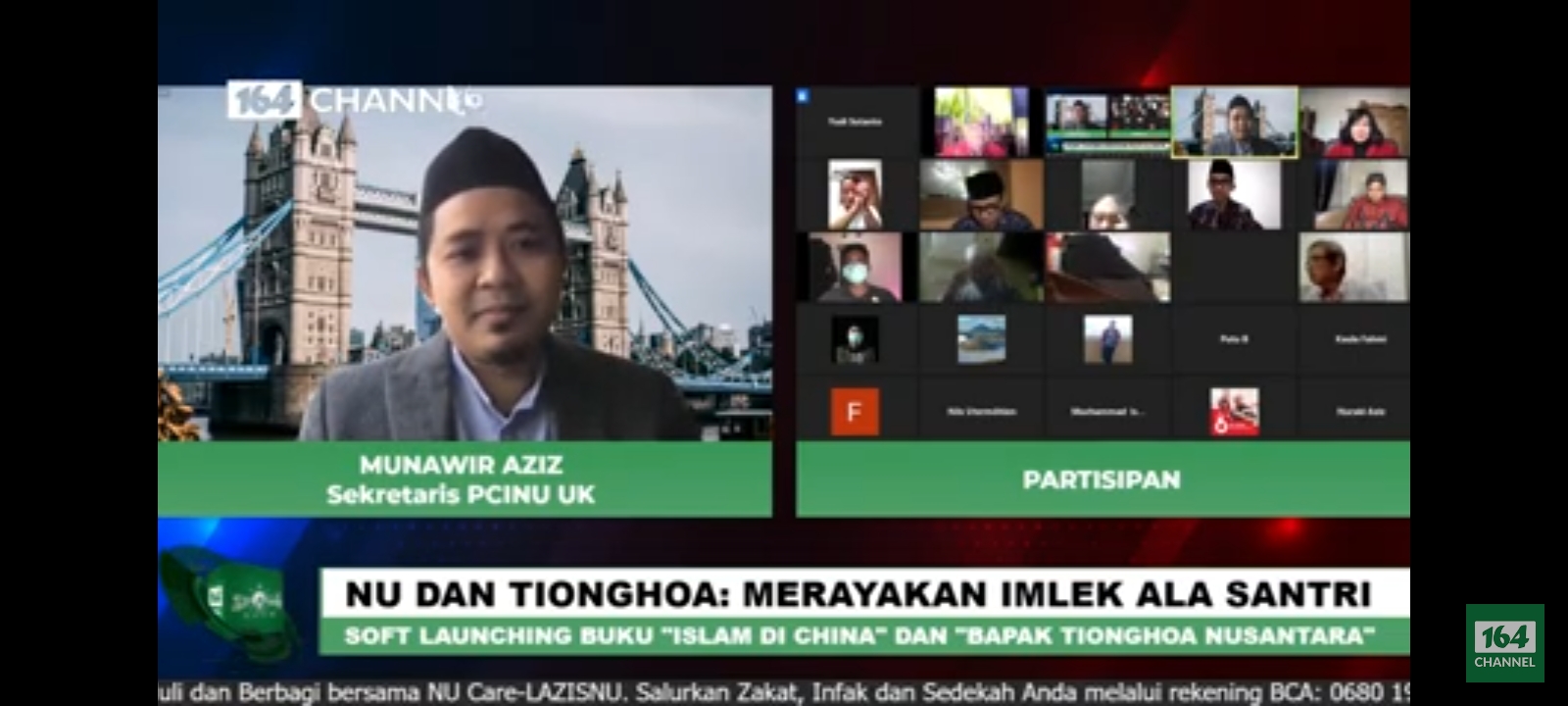 Munawir Aziz dalam diskusi "NU & Tionghoa: Merayakan Imlek ala Santri" via daring. (Foto: Istimewa)